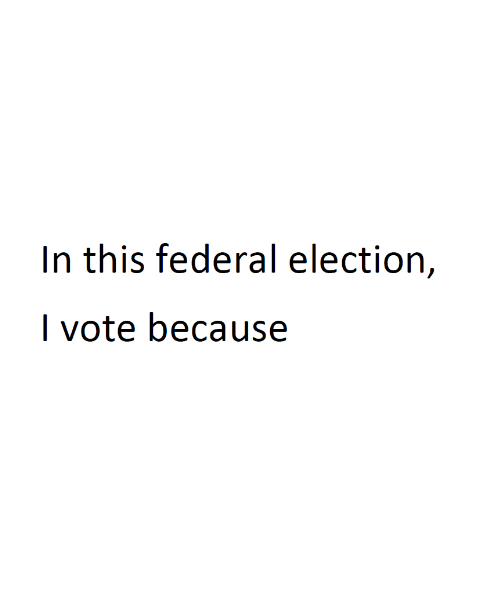 I vote because...