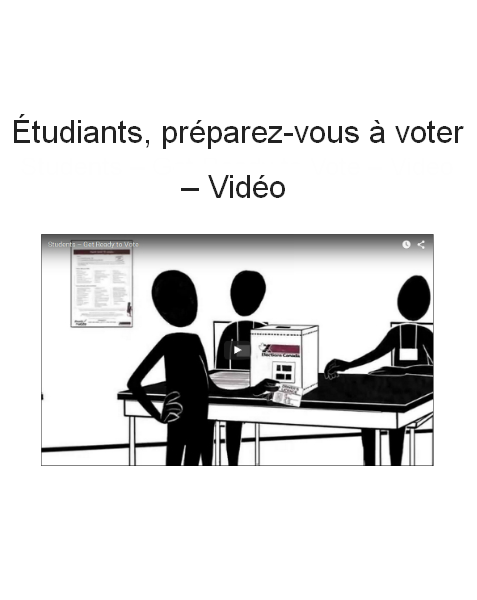 Étudiants, préparez-vous à voter